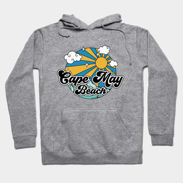 Groovy Beaches Cape May Beach Hoodie by walaodesigns